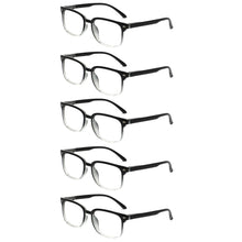 Load image into Gallery viewer, Boncamor 5 Pack Blue Light Bloking Reading Glasses Spring Hinge Wear Comfortable Men Woman Computer Eyeglasses +0--+400