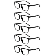 Load image into Gallery viewer, Boncamor 5 Pack Blue Light Bloking Reading Glasses Spring Hinge Wear Comfortable Men Woman Computer Eyeglasses +0--+400