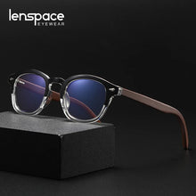 Load image into Gallery viewer, Brand  Handmade Natural Wooden Eyeglasses Frame Women Men Square Anti Blue Light Spectacles Myopia Prescription Glasses