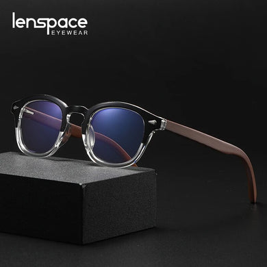 Brand  Handmade Natural Wooden Eyeglasses Frame Women Men Square Anti Blue Light Spectacles Myopia Prescription Glasses