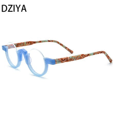 Load image into Gallery viewer, Brand Design Acetate Glasses Men Half Frame Matte Round Transparent Eyeglasses Women Punk Style Vintage Optical Frame 61030