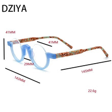 Load image into Gallery viewer, Brand Design Acetate Glasses Men Half Frame Matte Round Transparent Eyeglasses Women Punk Style Vintage Optical Frame 61030