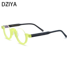 Load image into Gallery viewer, Brand Design Acetate Glasses Men Half Frame Matte Round Transparent Eyeglasses Women Punk Style Vintage Optical Frame 61030