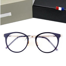 Load image into Gallery viewer, Brand Design Alloy Acetate Glasses Frame Men Women Vintage Round Prescription Eyeglasses Frame tb911 Myopia Optical Eyewear