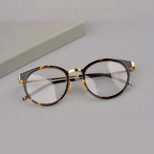 Load image into Gallery viewer, Brand Design Alloy Acetate Glasses Frame Men Women Vintage Round Prescription Eyeglasses Frame tb911 Myopia Optical Eyewear