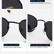 Load image into Gallery viewer, Brand Design  Hexagon Small Polygon UV400 Men's Polarized Sunglasses Flight Sport Black Lens  Women Pink Color Frame