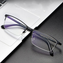Load image into Gallery viewer, Brand Design Men Pure Titanium Glasses Frame IP Plating Optical Half Eyeglasses Oculos Myopia Multifocal Square Eyewear