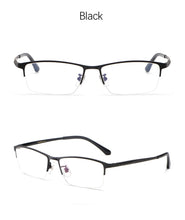 Load image into Gallery viewer, Brand Design Men Pure Titanium Glasses Frame IP Plating Optical Half Eyeglasses Oculos Myopia Multifocal Square Eyewear