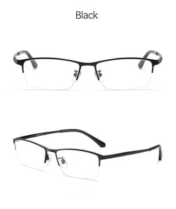 Brand Design Men Pure Titanium Glasses Frame IP Plating Optical Half Eyeglasses Oculos Myopia Multifocal Square Eyewear