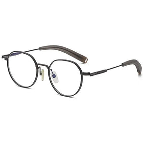 Brand Design Pure Titanium Glasses Frames Men Women Retro Round Prescription Eyeglasses Myopia Optical Eyewear Spectacle DLX108