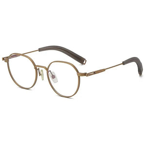Brand Design Pure Titanium Glasses Frames Men Women Retro Round Prescription Eyeglasses Myopia Optical Eyewear Spectacle DLX108