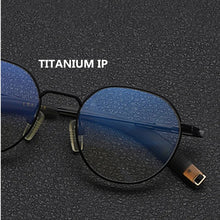 Load image into Gallery viewer, Brand Design Pure Titanium Glasses Frames Men Women Retro Round Prescription Eyeglasses Myopia Optical Eyewear Spectacle DLX108