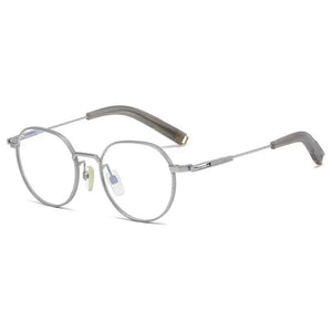 Brand Design Pure Titanium Glasses Frames Men Women Retro Round Prescription Eyeglasses Myopia Optical Eyewear Spectacle DLX108