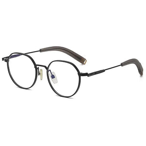 Brand Design Pure Titanium Glasses Frames Men Women Retro Round Prescription Eyeglasses Myopia Optical Eyewear Spectacle DLX108