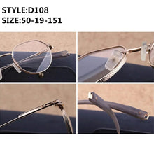 Load image into Gallery viewer, Brand Design Pure Titanium Glasses Frames Men Women Retro Round Prescription Eyeglasses Myopia Optical Eyewear Spectacle DLX108