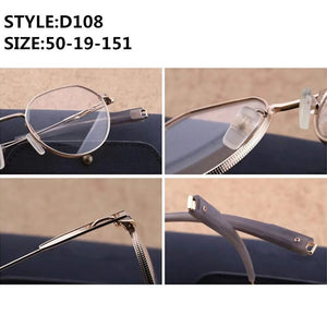Brand Design Pure Titanium Glasses Frames Men Women Retro Round Prescription Eyeglasses Myopia Optical Eyewear Spectacle DLX108
