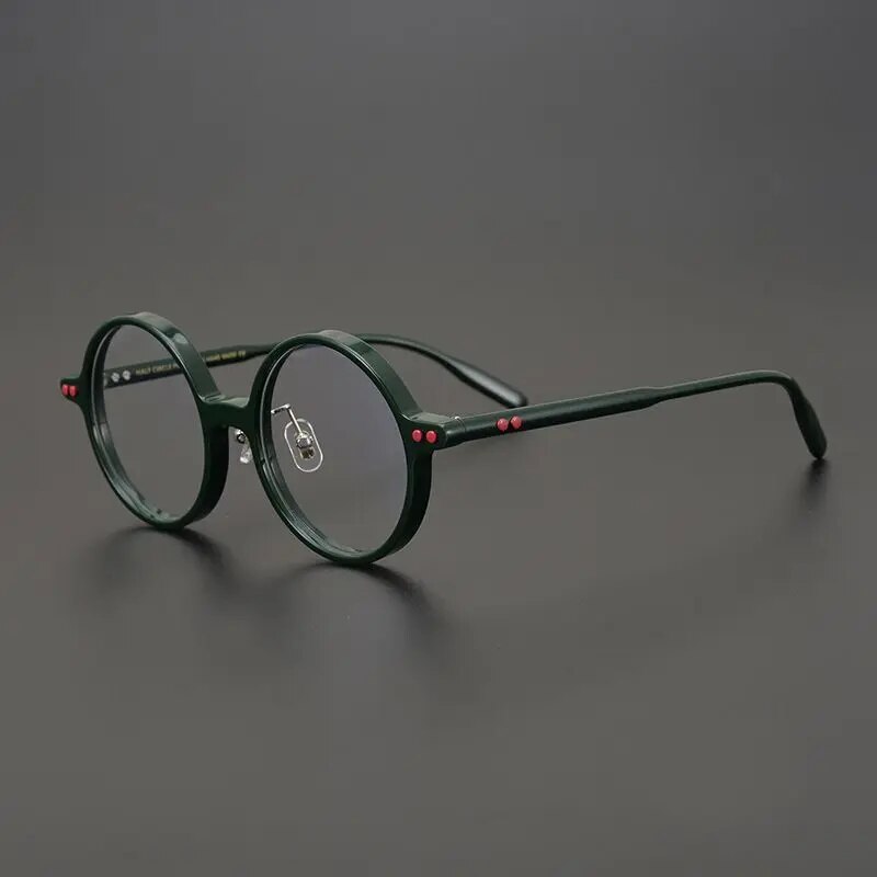 Brand Designer Acetate Glasses Frame Men Large Size Retro Round Handmade Eyeglasses Women Myopia Spectacles Eyewear
