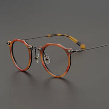 Load image into Gallery viewer, Brand Designer Acetate Titanium Glasses Frame Men Retro Round Handmade Eyeglasses Women Large Size Myopia Spectacle