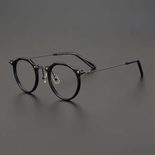 Load image into Gallery viewer, Brand Designer Acetate Titanium Glasses Frame Men Retro Round Handmade Eyeglasses Women Large Size Myopia Spectacle