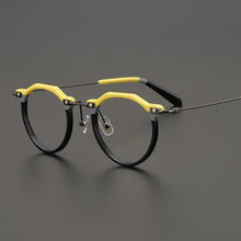 Load image into Gallery viewer, Brand Designer Acetate Titanium Glasses Frame Men Retro Round Handmade Eyeglasses Women Large Size Myopia Spectacle