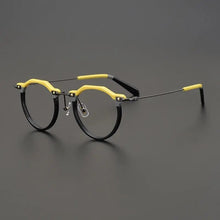 Load image into Gallery viewer, Brand Designer Acetate Titanium Glasses Frame Men Retro Round Handmade Eyeglasses Women Large Size Myopia Spectacle