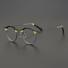 Load image into Gallery viewer, Brand Designer Acetate Titanium Glasses Frame Men Retro Round Handmade Eyeglasses Women Large Size Myopia Spectacle