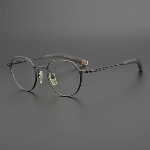 Brand Designer Titanium Glasses Frame Men Original Quality Eyeglasses Women Handmade Super Light Myopia Spectacles DLX108