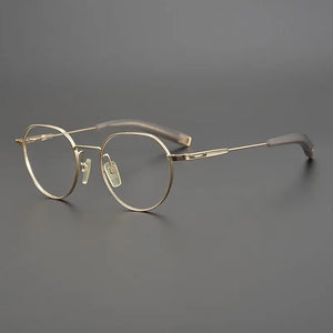 Brand Designer Titanium Glasses Frame Men Original Quality Eyeglasses Women Handmade Super Light Myopia Spectacles DLX108