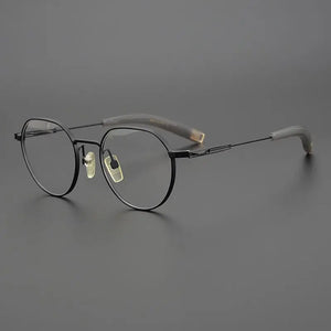 Brand Designer Titanium Glasses Frame Men Original Quality Eyeglasses Women Handmade Super Light Myopia Spectacles DLX108