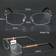 Load image into Gallery viewer, Brand Glasses Frame Men Half Rim Prescription Eyeglasses Frame Women Vintage Myopia Optical Eyewear with Clear Lenses MB447