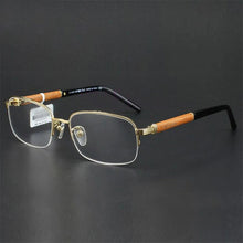 Load image into Gallery viewer, Brand Glasses Frame Men Half Rim Prescription Eyeglasses Frame Women Vintage Myopia Optical Eyewear with Clear Lenses MB447