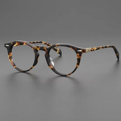 Brand Jacques Design Retro Round Glasses Frame Men Vintage Acetate Eyeglasses Women Original Quality Prescription Myopia Eyewear