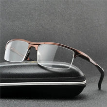 Load image into Gallery viewer, Brand Luxury Aluminum Magnesium Eyeglass Frames Men Women Spring Hinge Sport Optical Glasses Frame Clear Lens Eyewear Frame NX