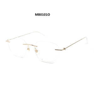 Brand MB Rim-less Optical Eyeglasses Frames Man Women Rimless Prescription Reading Myopia Hyperopia Glasses frames MB0101O