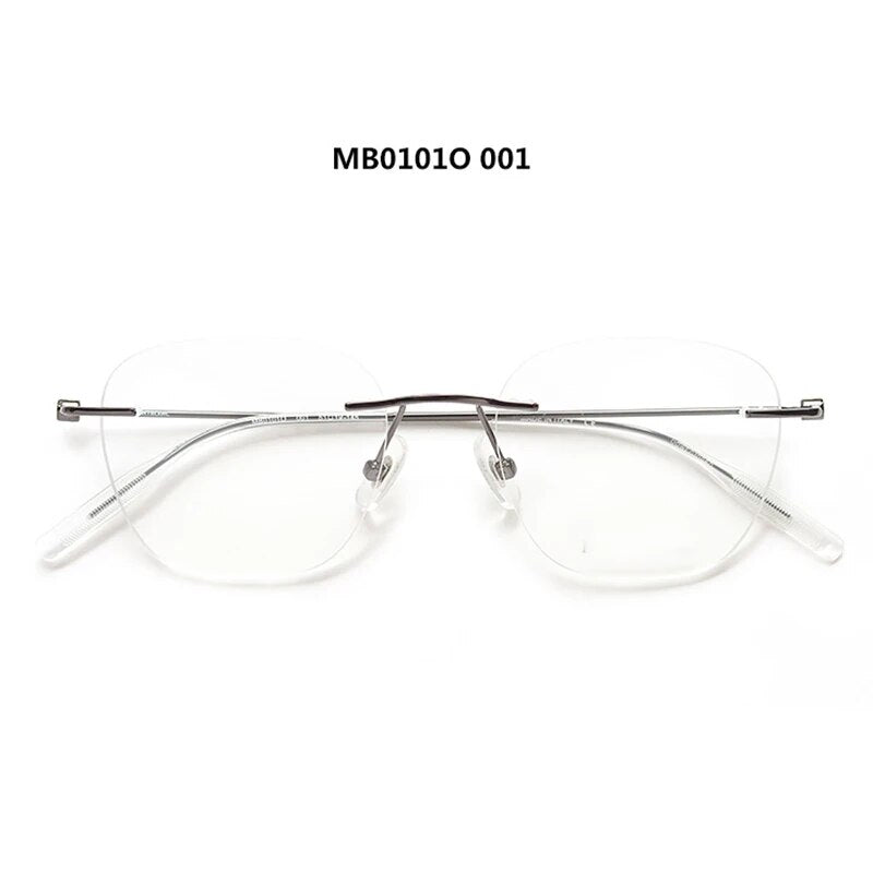 Brand MB Rim-less Optical Eyeglasses Frames Man Women Rimless Prescription Reading Myopia Hyperopia Glasses frames MB0101O