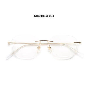 Brand MB Rim-less Optical Eyeglasses Frames Man Women Rimless Prescription Reading Myopia Hyperopia Glasses frames MB0101O