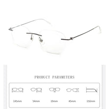 Load image into Gallery viewer, Brand MB Rim-less Optical Eyeglasses Frames Man Women Rimless Prescription Reading Myopia Hyperopia Glasses frames MB0101O