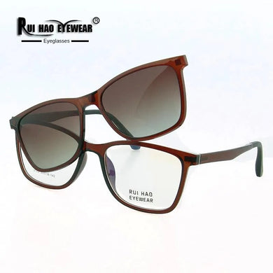 Brand Optical Eyeglasses Frame Men Spectacles Driving Polarized Sunglasses Clip on Prescription Glasses Men