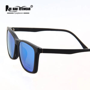 Brand Optical Eyeglasses Frame Men Spectacles Driving Polarized Sunglasses Clip on Prescription Glasses Men