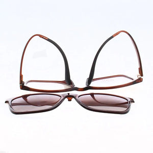 Brand Optical Eyeglasses Frame Men Spectacles Driving Polarized Sunglasses Clip on Prescription Glasses Men