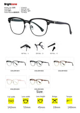 Carica l&#39;immagine nel visualizzatore di Gallery, Brightzone Anti Blue Light Computer Glasses Anti Eye Eyestrain Clear Lens TR90 Metal Frame for Men Women light Blocking Eyewear
