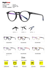 Carica l&#39;immagine nel visualizzatore di Gallery, Brightzone Anti Blue Light Computer Glasses Anti Eye Eyestrain Clear Lens TR90 Metal Frame for Men Women light Blocking Eyewear