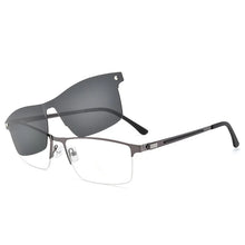 Load image into Gallery viewer, Brightzone Half Rim Optical Eyeglasses Spectacle Eyeglass Frame Magnetic Clip On Alloy Glasses RxPrescription Spectacles Eyewear