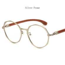 Load image into Gallery viewer, Brightzone Retro Round Polygon Wood Temple Metal Eyewear Prescription Eyeglasses Frame Men Women Myopia Optical Rx Glasses Frame
