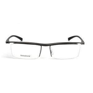 Browline Half Rim Titanium Metal Glasses Frame for Men Eyeglasses Fashion Cool Optical Eyewear Man Spectacles Prescription Frame