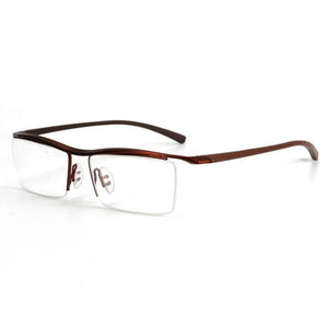 Browline Half Rim Titanium Metal Glasses Frame for Men Eyeglasses Fashion Cool Optical Eyewear Man Spectacles Prescription Frame