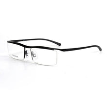 Load image into Gallery viewer, Browline Half Rim Titanium Metal Glasses Frame for Men Eyeglasses Fashion Cool Optical Eyewear Man Spectacles Prescription Frame