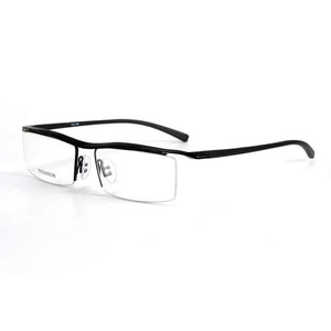 Browline Half Rim Titanium Metal Glasses Frame for Men Eyeglasses Fashion Cool Optical Eyewear Man Spectacles Prescription Frame