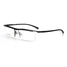 Load image into Gallery viewer, Browline Half Rim Titanium Metal Glasses Frame for Men Eyeglasses Fashion Cool Optical Eyewear Man Spectacles Prescription Frame