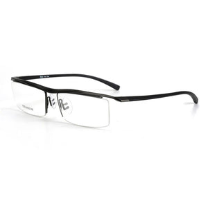 Browline Half Rim Titanium Metal Glasses Frame for Men Eyeglasses Fashion Cool Optical Eyewear Man Spectacles Prescription Frame